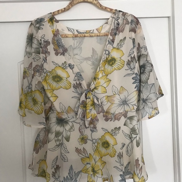 Anthropologie Floral Peplum Blouse - Picture 4 of 6